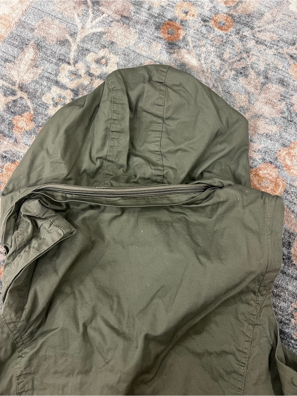 YMI Olive Hooded Utility Vest with Button Accents - Picture 7 of 7